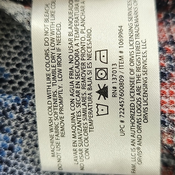 Orvis Fair Isle Thermal Base Layer Top Size Large Multicolor Patterned Stripes - Picture 7 of 10